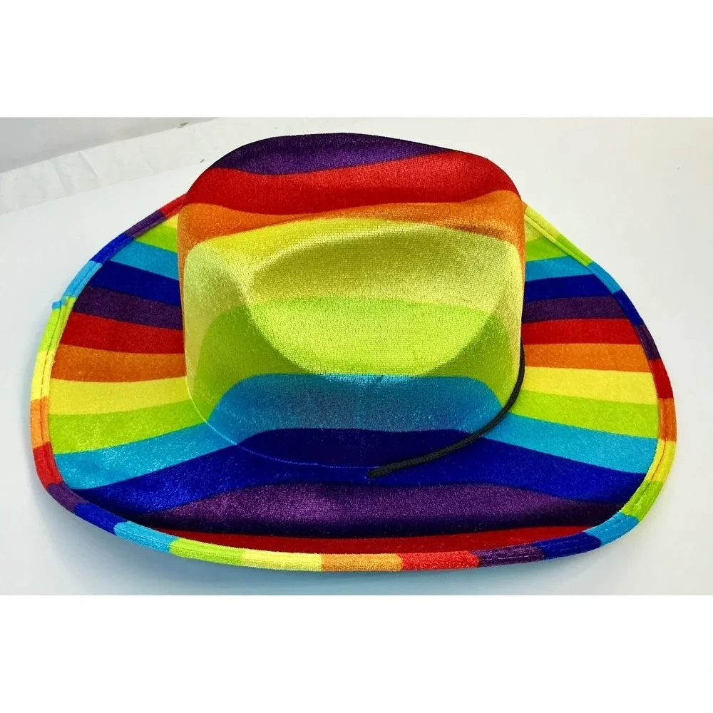 Rainbow‎ Cowboy Hat Costume Accessory Adult Western Pride Party Headwear